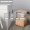 Natural Wicker Laundry Hamper With Removable Liner And PU Leather Handles 72L